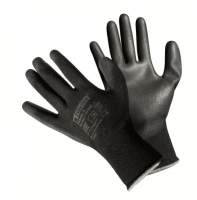 Перчатки для точных работ,полиэстер,полиуретановое покрытие,черные Fiberon